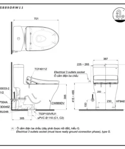 Bồn Cầu Điện Tử TOTO MS889DRW11#XW Kèm Nắp Rửa Điện Tử WASHLET Dòng S7 – TCF4911Z (220V) - 12 Bồn Cầu Điện Tử TOTO MS889DRW11#XW Kèm Nắp Rửa Điện Tử WASHLET Dòng S7 – TCF4911Z (220V) - 11