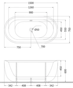 Bồn Tắm CAESAR AT0750 Đặt Sàn 1.5M - 9