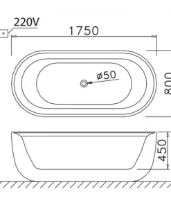 Bồn Tắm CAESAR AT0770 Đặt Sàn - 10 Bồn Tắm CAESAR AT0770 Đặt Sàn - 9
