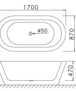 Bồn Tắm CAESAR AT6270 Đặt Sàn 1.7M - 10 Bồn Tắm CAESAR AT6270 Đặt Sàn 1.7M - 9