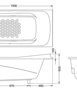 Bồn Tắm TOTO PPY1560PE#P/DB501R-2B Ngọc Trai - 13