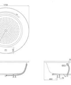 Bồn Tắm TOTO PPY1720HPTE#P Ngọc Trai - 14 Bồn Tắm TOTO PPY1720HPTE#P Ngọc Trai - 13