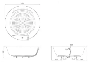 Bồn Tắm TOTO PPY1720HPTE#P Ngọc Trai - 13