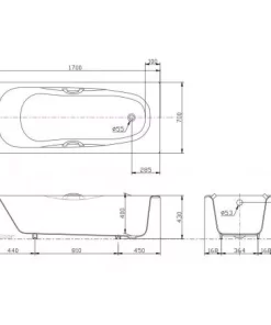 Bồn Tắm TOTO FBYN1716CPTE#W Gang Tráng Men, Đặt Sàn - 10 Bồn Tắm TOTO FBYN1716CPTE#W Gang Tráng Men, Đặt Sàn - 9