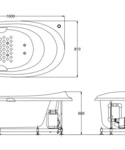 Bồn Tắm TOTO PPYB1610RHPTE#S Ngọc Trai, Sục Khí - 14 Bồn Tắm TOTO PPYB1610RHPTE#S Ngọc Trai, Sục Khí - 13