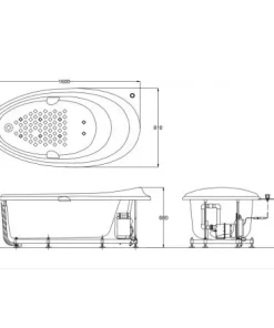 Bồn Tắm TOTO PPYB1610RHPTE#P Ngọc Trai, Sục Khí - 9