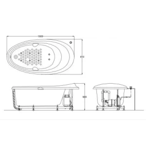 Bồn Tắm TOTO PPYB1610RHPTE#P Ngọc Trai, Sục Khí - 9