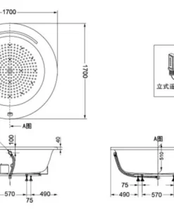 Bồn Tắm TOTO PPYD1720HPTE#P Ngọc Trai, Massage, Sục Khí - 13