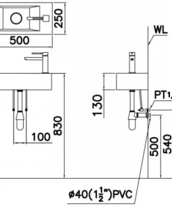 Lavabo CAESAR LF5239S Đặt Bàn/Treo Tường - 13