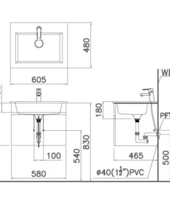Lavabo CAESAR LF5017 Dương Bàn - 14 Lavabo CAESAR LF5017 Dương Bàn - 13