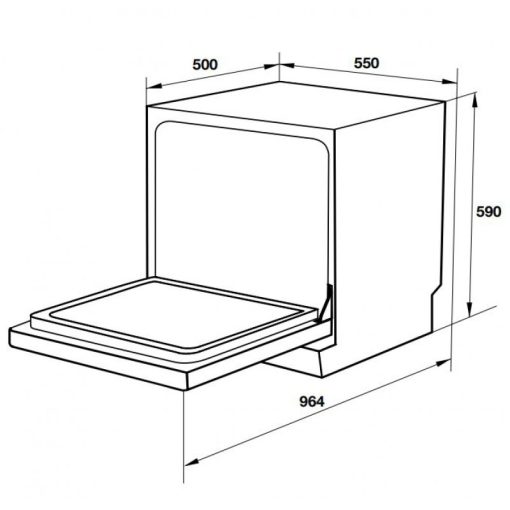 MÁY RỬA CHÉN ĐỂ BÀN HAFELE HDW-T5551B 538.21.340 - 3