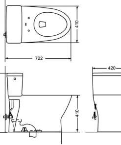 Bồn Cầu Điện Tử TOTO MS188VKW11#XW/T53P100VR Kèm Nắp Rửa Điện Tử WASHLET Dòng S7 – TCF4911Z (220V) - 11