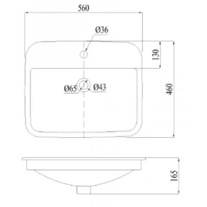 Lavabo CAESAR L5019 Dương Vành - 9