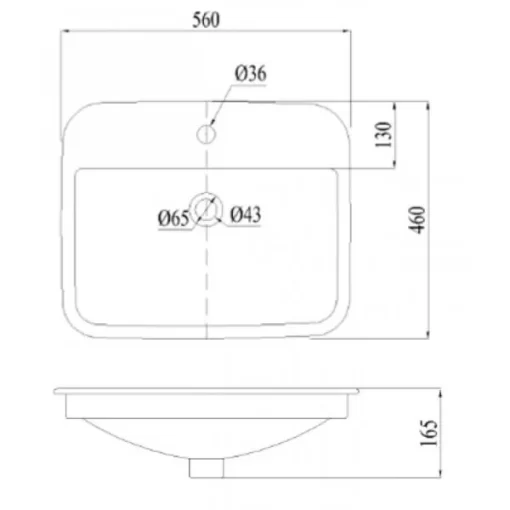 Lavabo CAESAR L5019 Dương Vành - 5