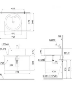 Lavabo CAESAR LF5240 Đặt Bàn Tròn - 10 Lavabo CAESAR LF5240 Đặt Bàn Tròn - 9
