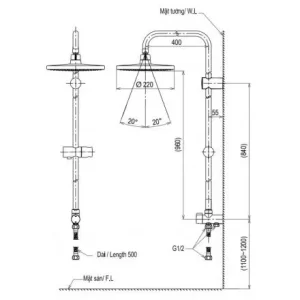 Sen Tắm TOTO TVSM103NSS Nóng Lạnh - 9