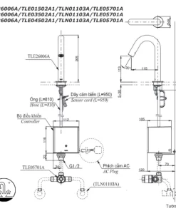 Vòi Lavabo TOTO TLE26006A Cảm Ứng Tự Động - 11