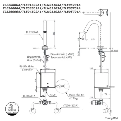 Vòi Lavabo TOTO TLE26006A Cảm Ứng Tự Động - 5