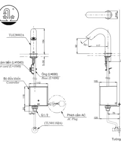Vòi Lavabo TOTO TLE28002A/TLE01502A1/TLN01102A Cảm Ứng Nước Lạnh - 14 Vòi Lavabo TOTO TLE28002A/TLE01502A1/TLN01102A Cảm Ứng Nước Lạnh - 13