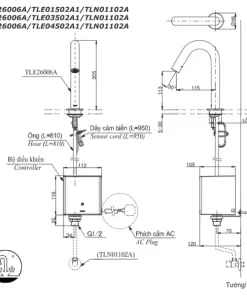 Vòi Lavabo TOTO TLE26006A Cảm Ứng Tự Động - 13