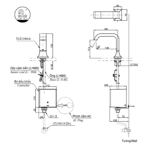 Vòi Lavabo TOTO TLE21006A Cảm Ứng Tự Động - 7