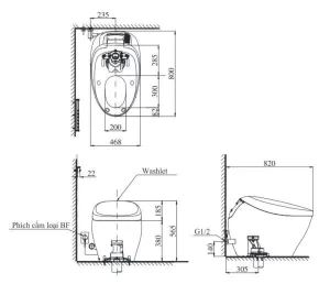 Bồn cầu thông minh TOTO CS901VT#NW1/T53P100VR NEORESTNX II - 9