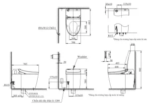 Bồn cầu điện tử TOTO CS989PVT#NW1/TCF9575Z#NW1/T53P100VR NEOREST DH (220V) - 9