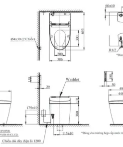Bồn cầu thông minh TOTO CS989VT#NW1/TCF9788WZ#NW1/T53P100VR NEOREST AH (220V) - 11