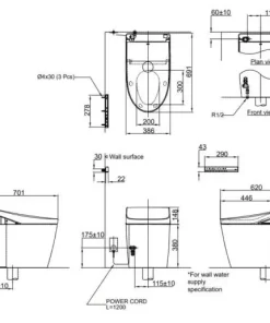 Bồn cầu điện tử TOTO CS989VT#NW1/TCF9768WZ#NW1/T53P100VR NEOREST RH (220V) - 13