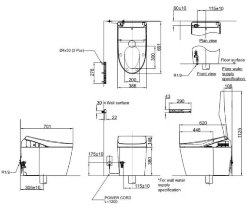 Bồn cầu điện tử TOTO CS989VT#NW1/TCF9768WZ#NW1/T53P100VR NEOREST RH (220V) - 5