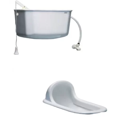 Bồn Cầu Xổm CAESAR CS1230 Kèm Thùng Nước Treo Tường - 1