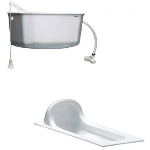 Bồn Cầu Xổm CAESAR CS1280 Kèm Thùng Nước Treo Tường - 1