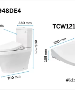 Bồn Cầu TOTO CS948DE4#XW 2 Khối Nắp Rửa Cơ TCW1211A - 14 Bồn Cầu TOTO CS948DE4#XW 2 Khối Nắp Rửa Cơ TCW1211A - 13