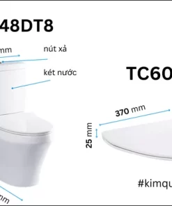 Bồn Cầu TOTO 2 Khối CS948DT8#XW Nắp Đóng Êm TC600VS - 14 Bồn Cầu TOTO 2 Khối CS948DT8#XW Nắp Đóng Êm TC600VS - 13