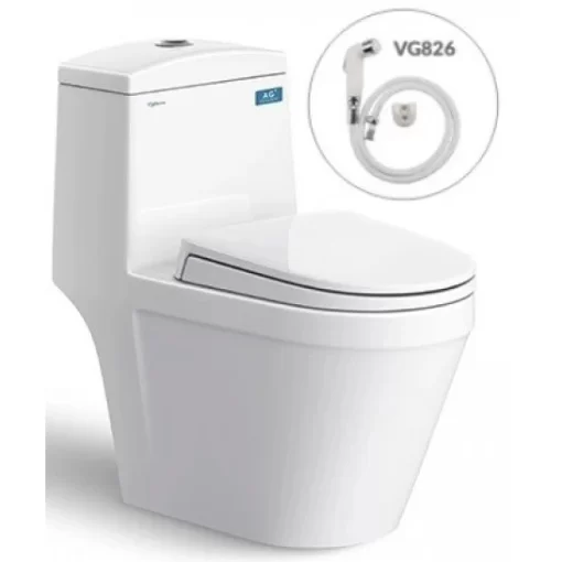 Bồn Cầu VIGLACERA V35M 1 Khối Nắp Êm Tặng Xịt - 1