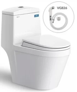 Bồn Cầu VIGLACERA V35M 1 Khối Nắp Êm Tặng Xịt - 5