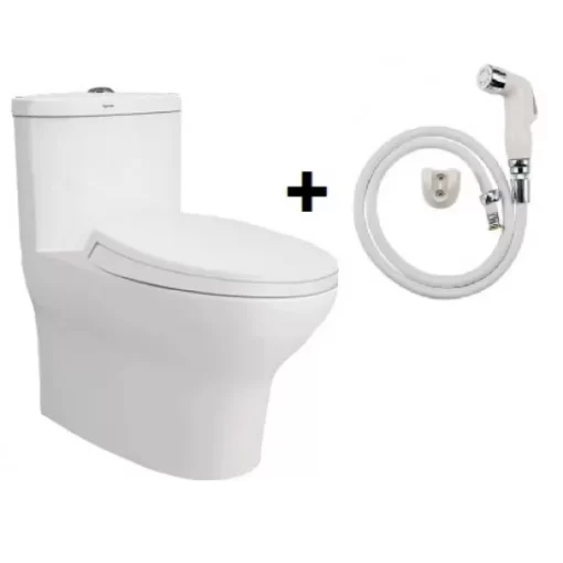 Bồn Cầu VIGLACERA V37S 1 Khối Nắp Êm Tặng Xịt - 1