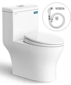 Bồn Cầu VIGLACERA V45M 1 Khối Nắp Êm Tặng Xịt