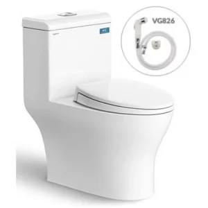 Bồn Cầu VIGLACERA V45M 1 Khối Nắp Êm Tặng Xịt - 5