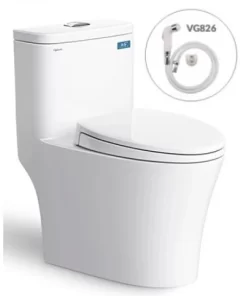 Bồn Cầu VIGLACERA V63 1 Khối Nắp Êm V68 Tặng Xịt VG826