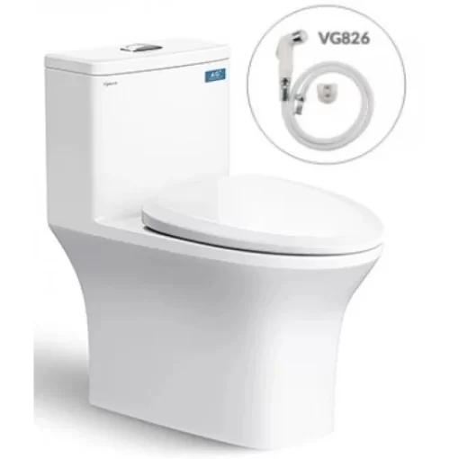 Bồn Cầu VIGLACERA V72 (V700) 1 Khối Nắp Êm Tặng Xịt - 1