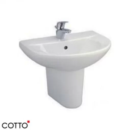Chân Ngắn Lavabo COTTO C4201 Gắn Chậu Rửa - 1