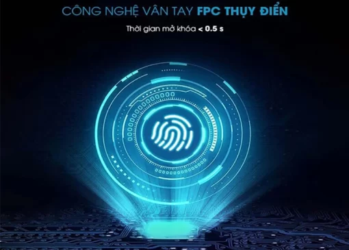 KHÓA CỬA VÂN TAY HUBERT HB CN77 BLACK - 5