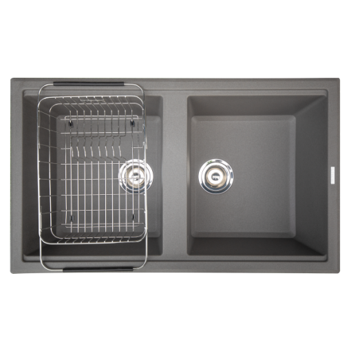 Granite sink Phoenix 860 GreySiphon, giá úp bát inox KONOX - 1