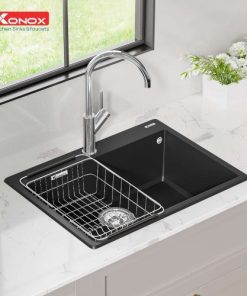 Chậu rửa bát KONOX Granite Sink Ruvita 680 Black - 15