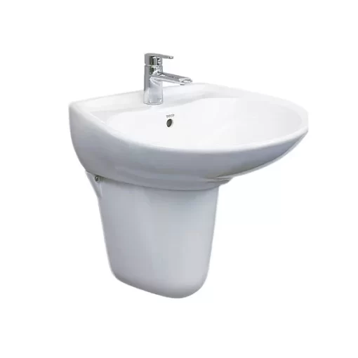 Chậu Rửa Mặt Lavabo TOTO LHT300CR#W Treo Tường Chân Ngắn - 1