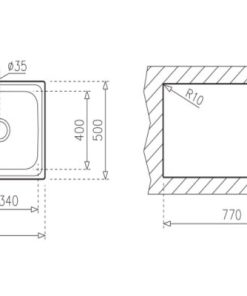 Chậu Rửa Inox Teka UNIVERSO 79 2B 10120020 - 5