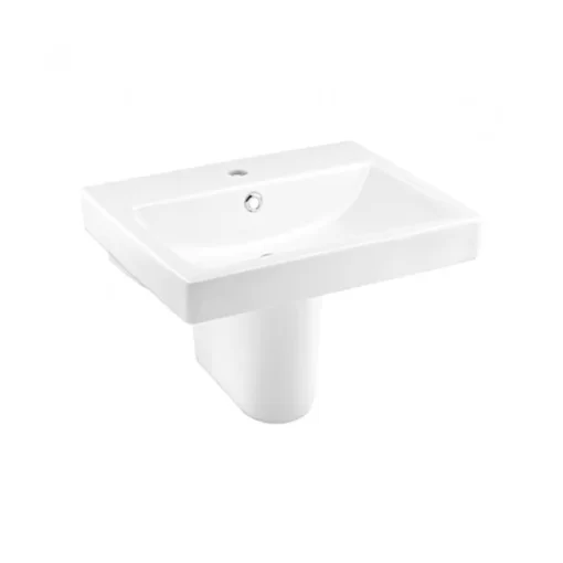 Chậu Rửa Lavabo COTTO C0156/C420 Treo Tường Kèm Chân Ngắn - 1