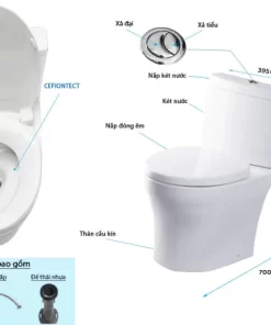 Bồn Cầu TOTO CS769DRT3#XW 2 Khối Nắp Đóng Êm TC385VS - 18 Bồn Cầu TOTO CS769DRT3#XW 2 Khối Nắp Đóng Êm TC385VS - 17