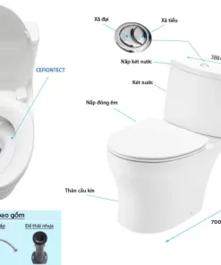 Bồn Cầu TOTO CS838DT8#XW 2 Khối Nắp Đóng Êm TC600VS - 12 Bồn Cầu TOTO CS838DT8#XW 2 Khối Nắp Đóng Êm TC600VS - 11